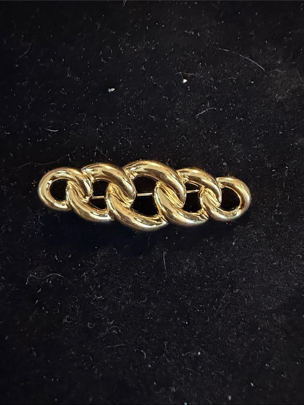 Monet Gold Chain Link Brooch - Women's Accessory